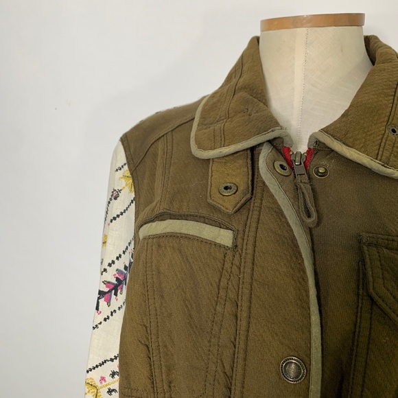 FREE PEOPLE precious cargo green printed jacket - Picture 3 of 11